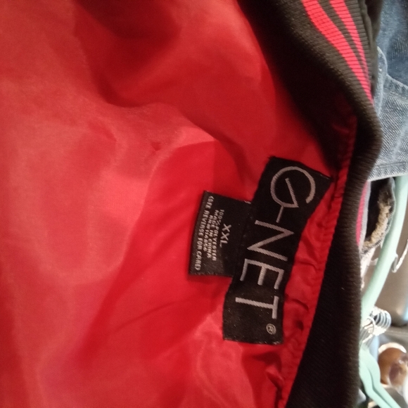 G-NET Size XXL Black and Red Men's Bomber Jacket - Picture 7 of 11